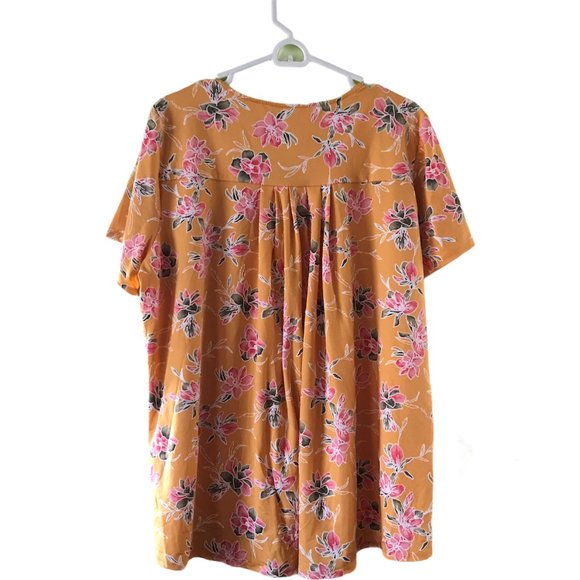 NY Collection Womens Plus Size Top with Necklace - Picture 3 of 5